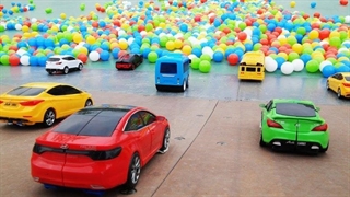 کارتون ماشین ها - سرسره بازی و توپ بازی - ماشین بازی - برنامه کودک