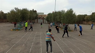 حضور دانش آموزان دبیرستان غیر دولتی  منطقه 13 تهران در اردوگاه سیدالشهدا