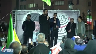 14041227: سخنرانی پرشور امیرحسین ثابتی در روز نوزدهم جنگ در میدان دریاچه چیتگر
