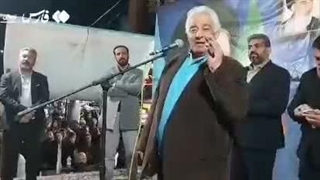 حضور پیشکسوت کشتی آقای محمدرضا طالقانی در اجتماع شبانه مردمی جنگ رمضان 1405