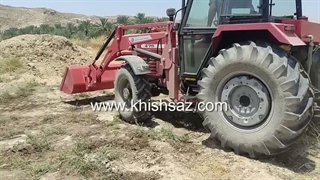 تست عملکرد بیل لودری تولید شده در خیش ساز صنعت خراسان