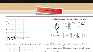تدریس صفحه ۱۰۴ - بردار و مختصات