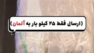 ارسال ۲۵ کیلو بار به آلمان
