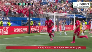 گل سوم سوئیس به بوسنی (دبل جوهان مانزامبی)