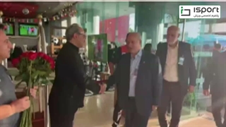 استقبال تاج و نبی از بازیکنان و کادر فنی تیم ملی در بازگشت به تیخوانا