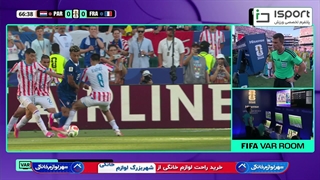گل اول فرانسه به پاراگوئه (امباپه - پنالتی)