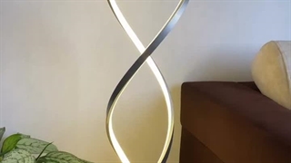 آباژور ایستاده مدرن LED منحنی با بدنه آلومینیوم کد SM128 فروشگاه آباژور دات کام