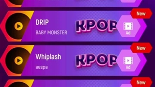 ترک های Sheesh و Drip از بیبی مانستر Babymonster و Whiplash و Supernova بازی معروف Tiles Hope دیده شدن