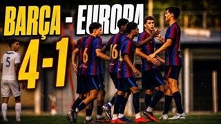 خلاصه بازی بارسلونا 4-1 سی ای اروپا