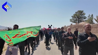 راهپیمایی مردم عزادار شهر خوسف در روز شهادت علی ابن موسی الرضا