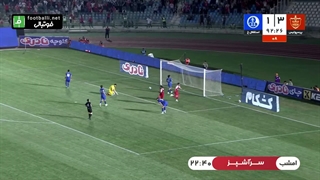 گل چهارم پرسپولیس به استقلال خوزستان (پوریا شهرآبادی با سوپر پاس بیفوما)