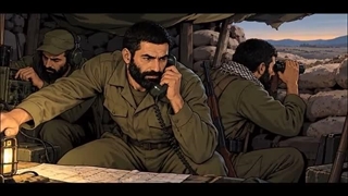 پویانمایی - حضور آیت‌الله سیدمجتبی خامنه‌ای در خط مقدم دفاع مقدس
