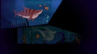 Shark hunts in jungle