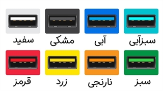 چرا رنگ پورت های USB با هم فرق دارند؟