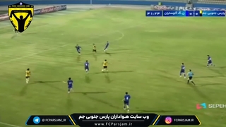 تک گل پیروزی بخش پارس جم مقابل نفت و گاز گچساران توسط یونس دلفی