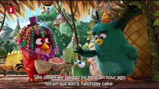 سکانس خنده دار زدن کیک توی صورت انیمیشن Angry Birds 1