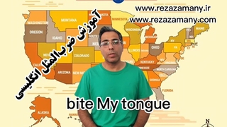 ضرب المثل انگلیسی bite my tongue
