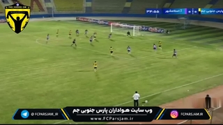 تک گل پیروزی بخش پارس جم مقابل آریو اسلامشهر توسط مهدی قلیچ خانی